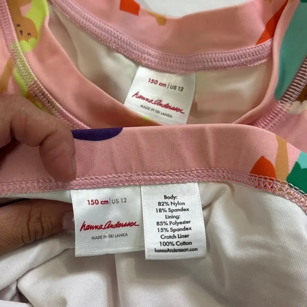Hanna Anderson Womens 12 Merry Mermaids Swimwear Girls Bathing Suit Rash Gaurd